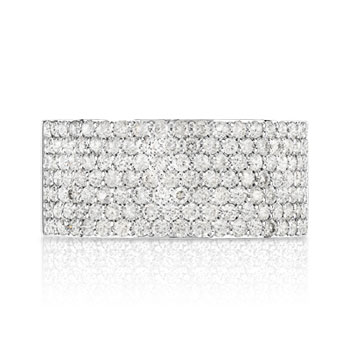 Bague or 750 blanc diamant