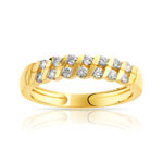Alliance demi-tour or 750 jaune diamant