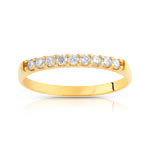 Alliance demi-tour or 750 jaune diamant