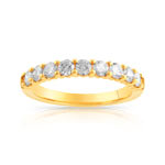 Alliance demi-tour or 750 jaune diamant