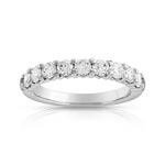 Alliance demi-tour or 750 blanc diamant