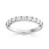 Alliance demi-tour or 750 blanc diamant