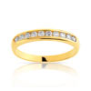 Alliance demi-tour or 750 jaune diamant