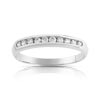 Alliance demi-tour or 750 blanc diamant