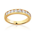 Alliance demi-tour or 750 jaune diamant