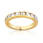 Alliance demi-tour or 750 jaune diamant