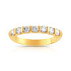 Alliance demi-tour or 750 jaune diamant