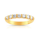 Alliance demi-tour or 750 jaune diamant