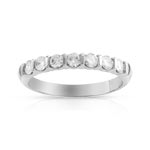 Alliance demi-tour or 750 blanc diamant