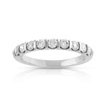 Alliance demi-tour or 750 blanc diamant