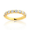 Alliance demi-tour or 750 jaune diamant