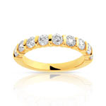 Alliance demi-tour or 750 jaune diamant