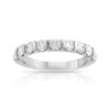 Alliance demi-tour or 750 blanc diamant