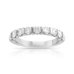 Alliance demi-tour or 750 blanc diamant