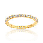 Alliance or 750 jaune diamant