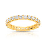 Alliance or 750 jaune diamant