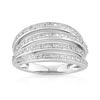 Bague or 750 blanc diamant