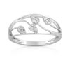 Bague or 750 blanc diamant