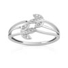 Bague or 750 blanc diamant