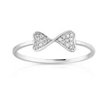 Bague or 750 blanc diamant