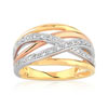Bague 3 ors 750 diamant