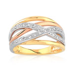 Bague 3 ors 750 diamant
