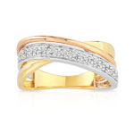 Bague 3 ors 750 diamant