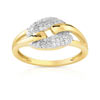 Bague or 750 2 tons diamant