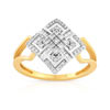 Bague 2 ors 750 diamant