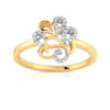 Bague or 750 2 tons diamant
