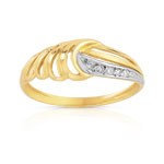 Bague or 750 2 tons diamant