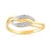 Bague or  750 2 tons diamant