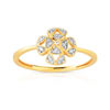 Bague or 750 2 tons diamant
