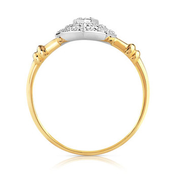 Bague 2 ors 750 marquise diamants