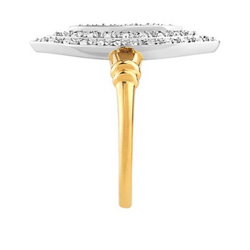 Bague 2 ors 750 marquise diamants