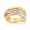 Bague 2 ors 750 diamant