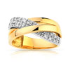 Bague 2 ors 750 diamant