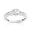Bague or 750 blanc diamant