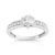 Bague or 750 blanc diamant