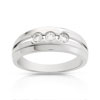 Bague Trilogy or 750 blanc diamant