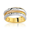 Bague 2 ors 750 diamant