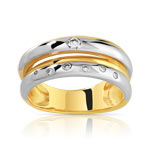 Bague 2 ors 750 diamant