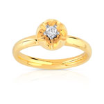 Bague or  750 2 tons diamant