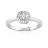 Bague or 750 blanc diamant