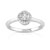 Bague or 750 blanc diamant