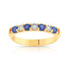 Alliance or 750 jaune saphir et diamant