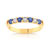 Alliance or 750 jaune saphir et diamant
