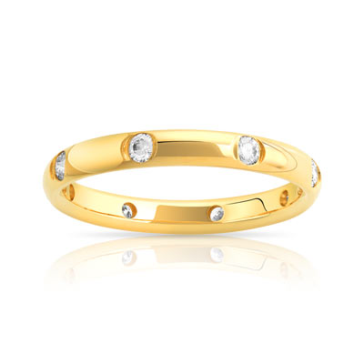 Alliance or 750 jaune diamant