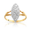 Bague or 750 2 tons diamant