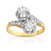Bague 2 ors 750 diamant